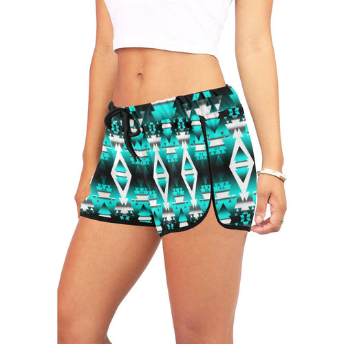 Deep Lake Winter Camp Women's All Over Print Relaxed Shorts (Model L19) Women's All Over Print Relaxed Shorts (L19) e-joyer 