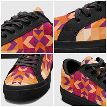 Load image into Gallery viewer, Desert Geo Aapisi Low Top Canvas Shoes Black Sole aapisi Herman 
