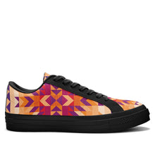 Load image into Gallery viewer, Desert Geo Aapisi Low Top Canvas Shoes Black Sole aapisi Herman 
