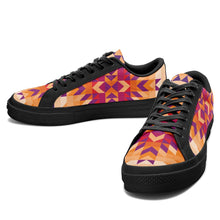 Load image into Gallery viewer, Desert Geo Aapisi Low Top Canvas Shoes Black Sole aapisi Herman 
