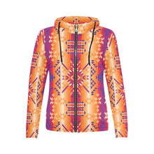 Load image into Gallery viewer, Desert Geo All Over Print Full Zip Hoodie for Women (Model H14) All Over Print Full Zip Hoodie for Women (H14) e-joyer 
