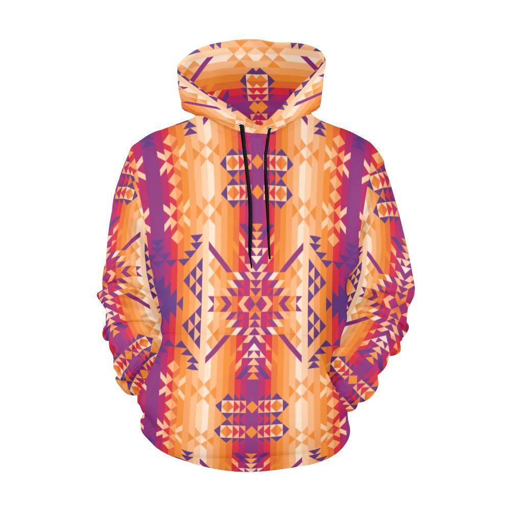 Desert Geo All Over Print Hoodie for Women (USA Size) (Model H13) All Over Print Hoodie for Women (H13) e-joyer 