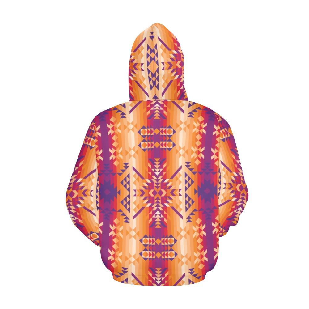 Desert Geo All Over Print Hoodie for Women (USA Size) (Model H13) All Over Print Hoodie for Women (H13) e-joyer 