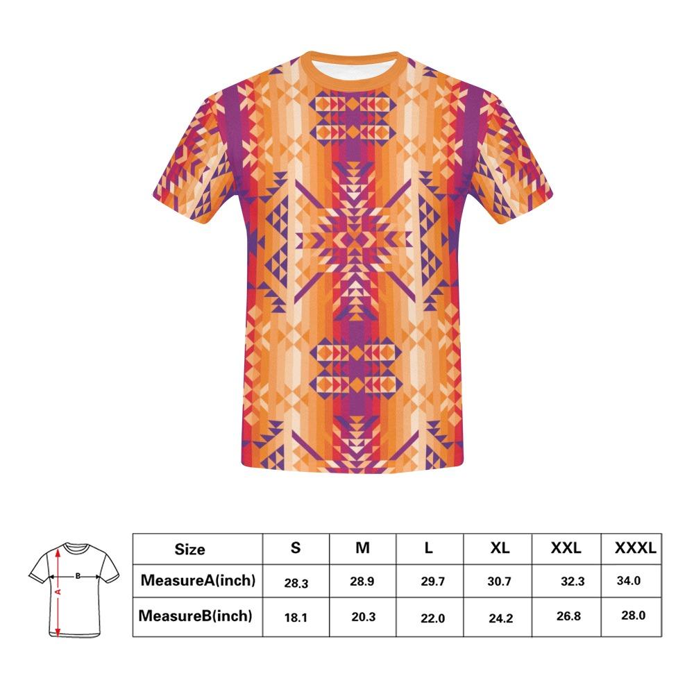 Desert Geo All Over Print T-Shirt for Men (USA Size) (Model T40) All Over Print T-Shirt for Men (T40) e-joyer 