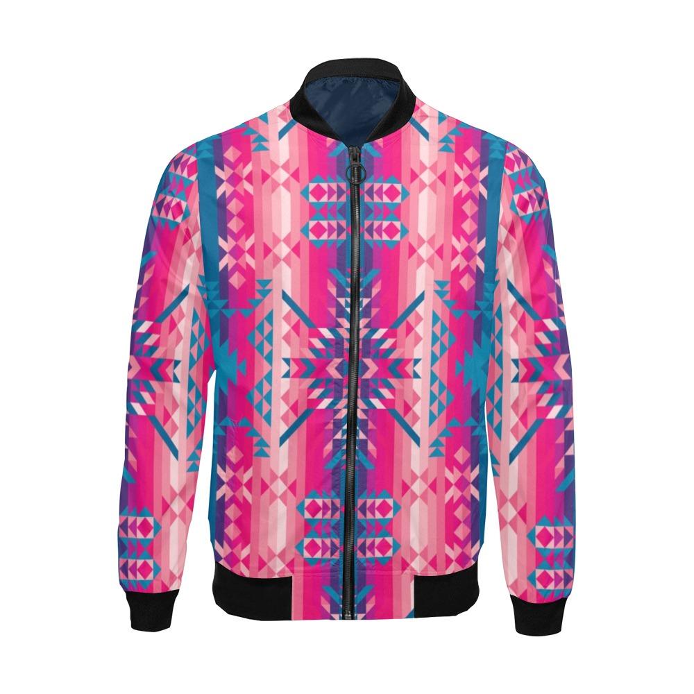 Desert Geo Blue All Over Print Bomber Jacket for Men (Model H19) All Over Print Bomber Jacket for Men (H19) e-joyer 