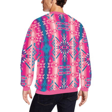 Load image into Gallery viewer, Desert Geo Blue All Over Print Crewneck Sweatshirt for Men (Model H18) shirt e-joyer 
