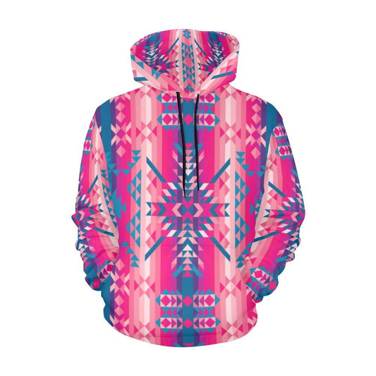 Desert Geo Blue All Over Print Hoodie for Men (USA Size) (Model H13) All Over Print Hoodie for Men (H13) e-joyer 