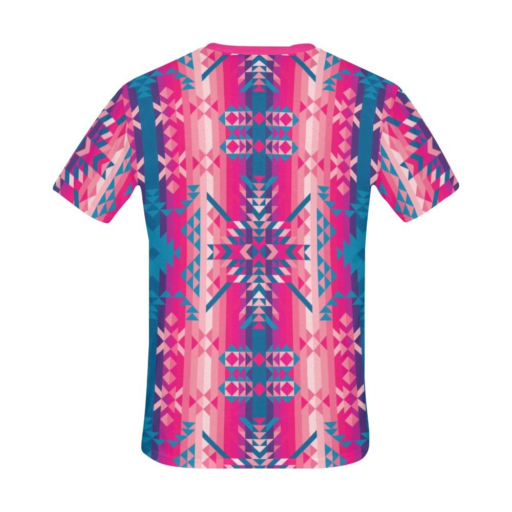 Desert Geo Blue All Over Print T-Shirt for Men (USA Size) (Model T40) All Over Print T-Shirt for Men (T40) e-joyer 