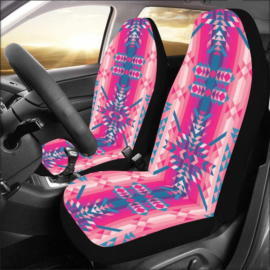 Desert Geo Blue Car Seat Covers (Set of 2) Car Seat Covers e-joyer 