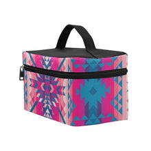 Load image into Gallery viewer, Desert Geo Blue Cosmetic Bag/Large (Model 1658) Cosmetic Bag e-joyer 
