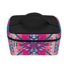 Load image into Gallery viewer, Desert Geo Blue Cosmetic Bag/Large (Model 1658) Cosmetic Bag e-joyer 
