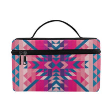 Load image into Gallery viewer, Desert Geo Blue Cosmetic Bag/Large (Model 1658) Cosmetic Bag e-joyer 
