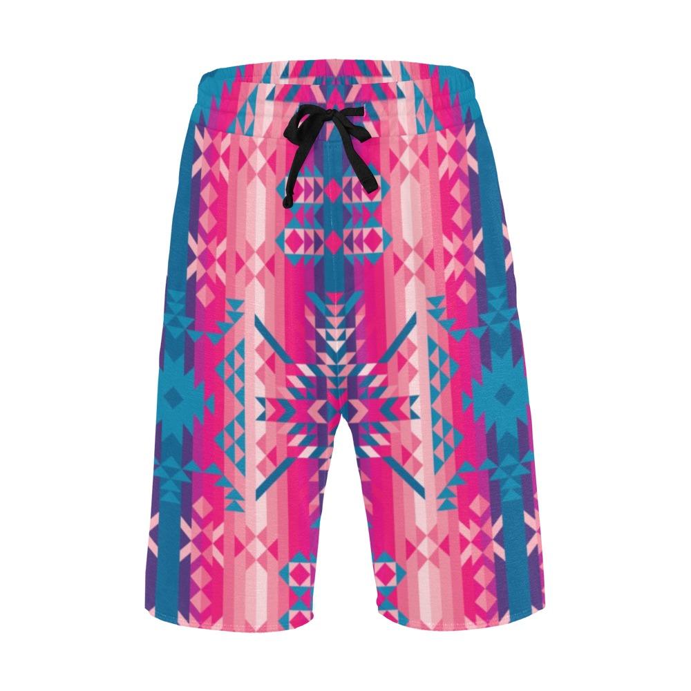 Desert Geo Blue Men's All Over Print Casual Shorts (Model L23) Men's Casual Shorts (L23) e-joyer 