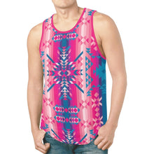 Load image into Gallery viewer, Desert Geo Blue New All Over Print Tank Top for Men (Model T46) New All Over Print Tank Top for Men (T46) e-joyer 
