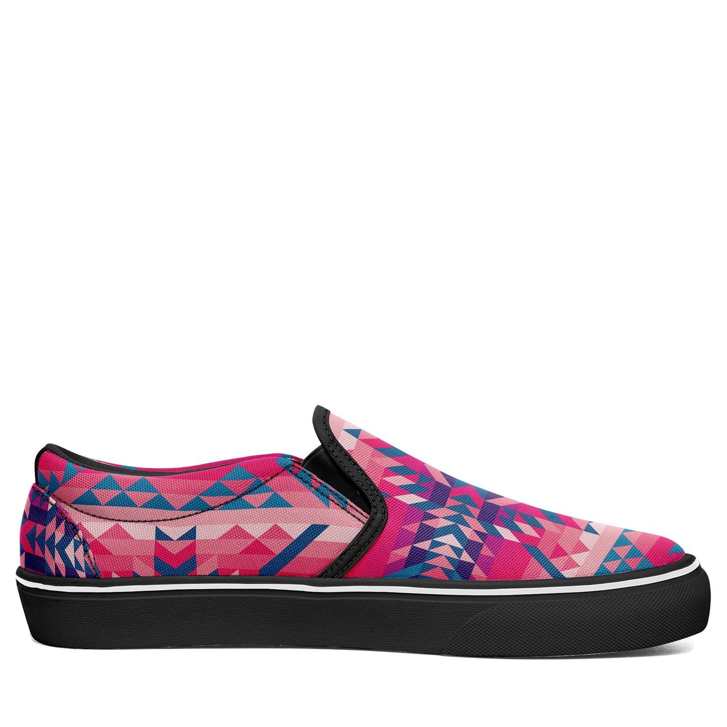 Desert Geo Blue Otoyimm Canvas Slip On Shoes otoyimm Herman 