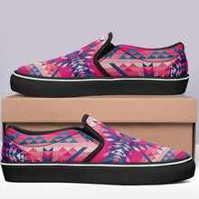 Load image into Gallery viewer, Desert Geo Blue Otoyimm Canvas Slip On Shoes otoyimm Herman 
