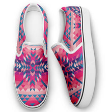 Load image into Gallery viewer, Desert Geo Blue Otoyimm Canvas Slip On Shoes otoyimm Herman 
