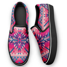 Load image into Gallery viewer, Desert Geo Blue Otoyimm Canvas Slip On Shoes otoyimm Herman 
