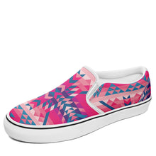 Load image into Gallery viewer, Desert Geo Blue Otoyimm Canvas Slip On Shoes otoyimm Herman US Youth 1 / EUR 32 White Sole 
