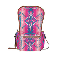 Load image into Gallery viewer, Desert Geo Blue Saddle Bag/Large (Model 1649) bag e-joyer 
