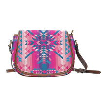 Load image into Gallery viewer, Desert Geo Blue Saddle Bag/Large (Model 1649) bag e-joyer 
