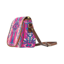 Load image into Gallery viewer, Desert Geo Blue Saddle Bag/Large (Model 1649) bag e-joyer 
