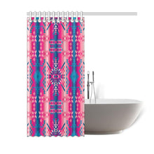 Load image into Gallery viewer, Desert Geo Blue Shower Curtain 60&quot;x72&quot; Shower Curtain 60&quot;x72&quot; e-joyer 
