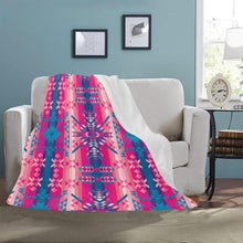 Load image into Gallery viewer, Desert Geo Blue Ultra-Soft Micro Fleece Blanket 50&quot;x60&quot; Ultra-Soft Blanket 50&#39;&#39;x60&#39;&#39; e-joyer 
