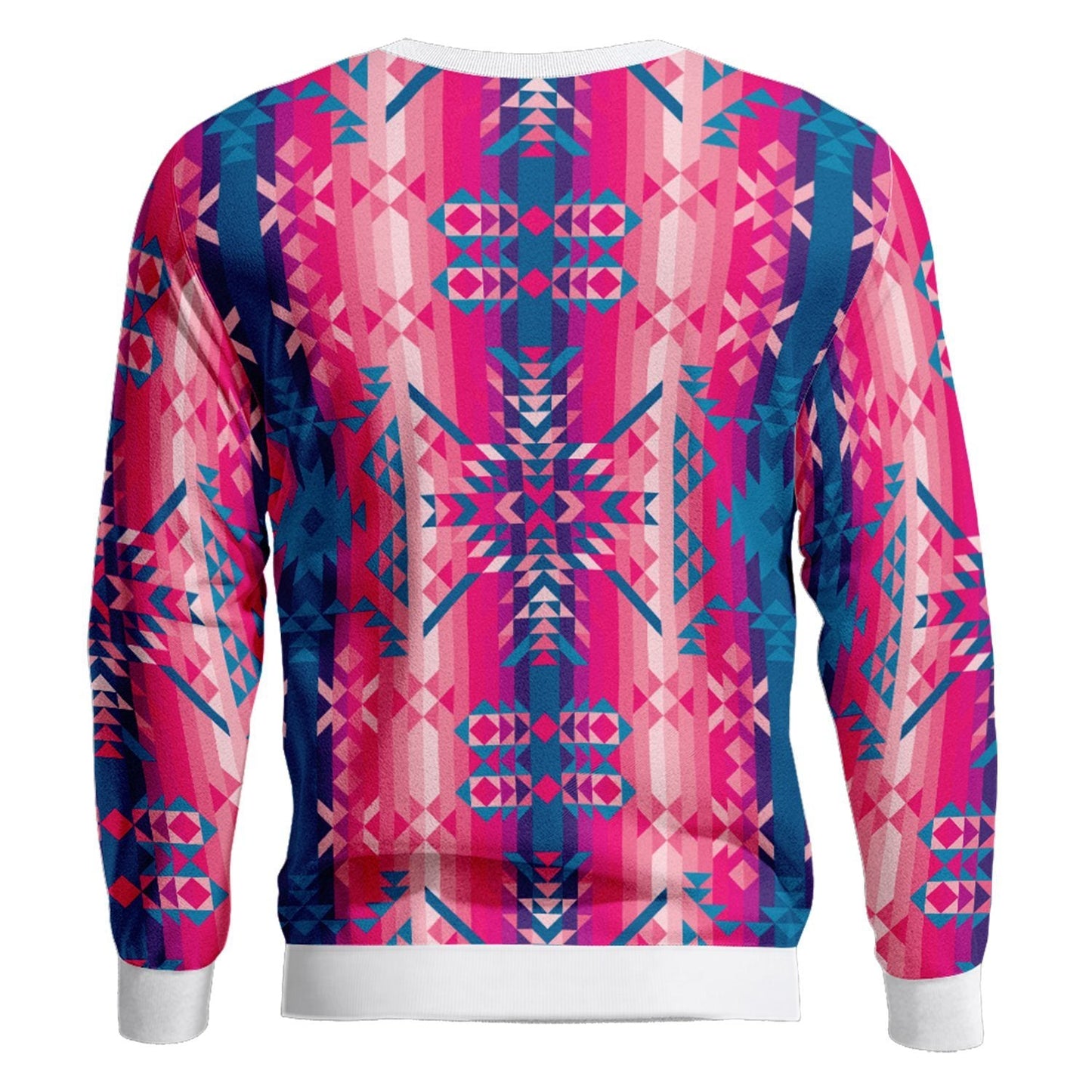 Desert Geo Blue Unisex Crewneck Long Sleeve Top 49 Dzine 