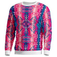 Load image into Gallery viewer, Desert Geo Blue Unisex Crewneck Long Sleeve Top 49 Dzine 
