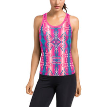 Load image into Gallery viewer, Desert Geo Blue Women&#39;s Racerback Tank Top (Model T60) Racerback Tank Top (T60) e-joyer 
