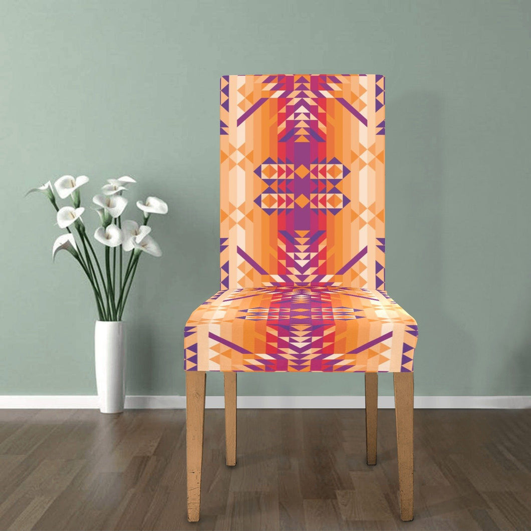 Desert Geo Chair Cover (Pack of 4) Chair Cover (Pack of 4) e-joyer 