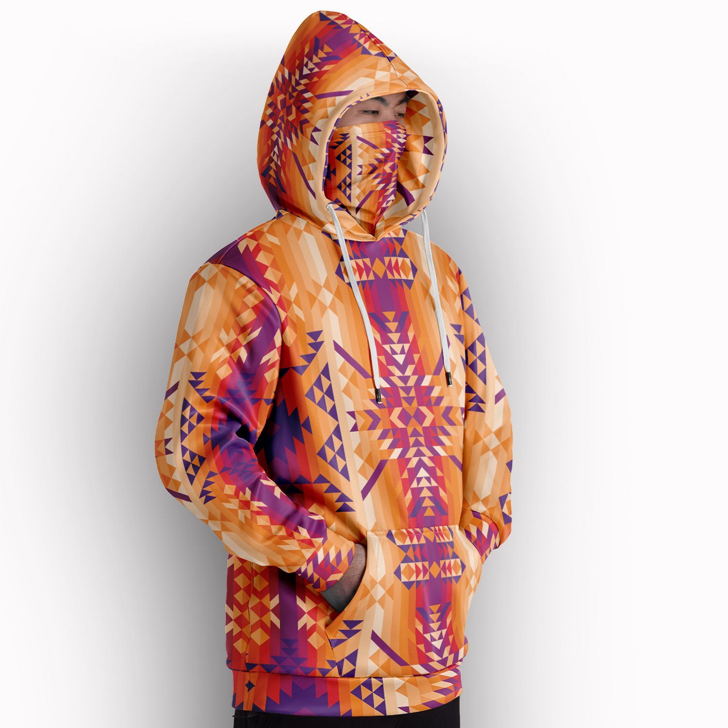 Desert Geo Hoodie with Face Cover 49 Dzine 