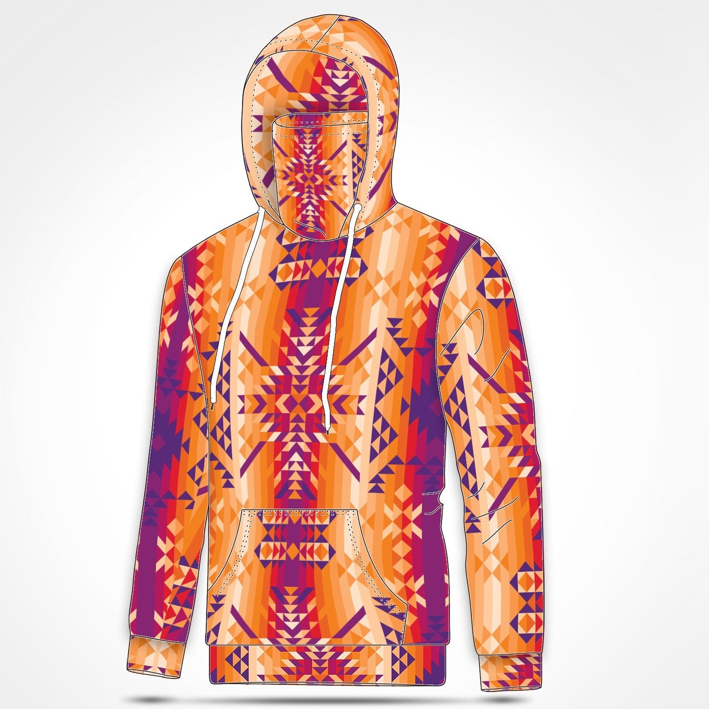Desert Geo Hoodie with Face Cover 49 Dzine 