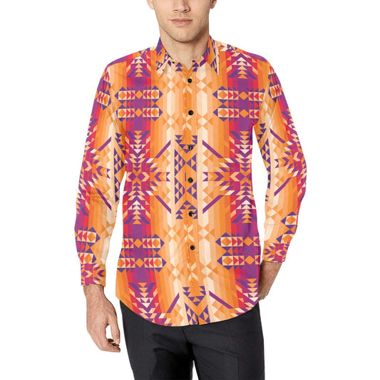 Desert Geo Men's All Over Print Casual Dress Shirt (Model T61) Men's Dress Shirt (T61) e-joyer 