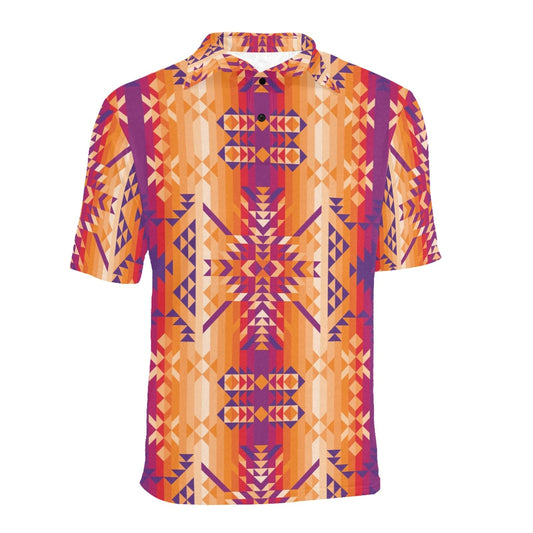 Desert Geo Men's All Over Print Polo Shirt (Model T55) Men's Polo Shirt (Model T55) e-joyer 