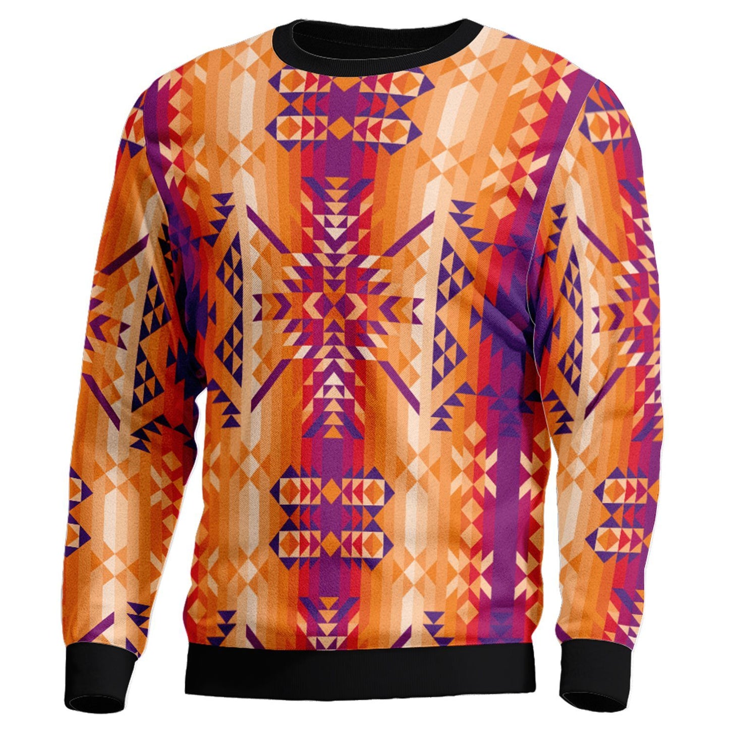 Desert Geo Unisex Crewneck Long Sleeve Top 49 Dzine 