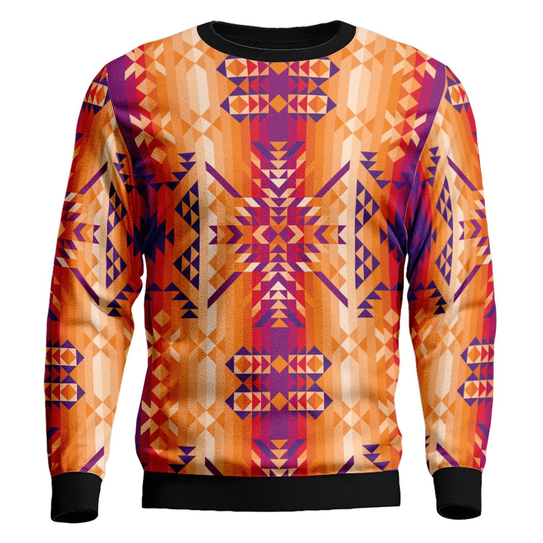 Desert Geo Unisex Crewneck Long Sleeve Top 49 Dzine 