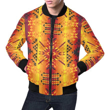 Load image into Gallery viewer, Desert Geo Yellow Red All Over Print Bomber Jacket for Men (Model H19) All Over Print Bomber Jacket for Men (H19) e-joyer 
