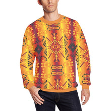 Load image into Gallery viewer, Desert Geo Yellow Red All Over Print Crewneck Sweatshirt for Men (Model H18) shirt e-joyer 
