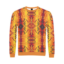 Load image into Gallery viewer, Desert Geo Yellow Red All Over Print Crewneck Sweatshirt for Men (Model H18) shirt e-joyer 
