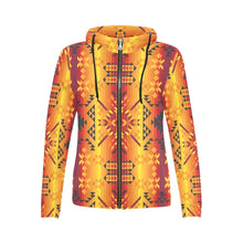 Load image into Gallery viewer, Desert Geo Yellow Red All Over Print Full Zip Hoodie for Women (Model H14) All Over Print Full Zip Hoodie for Women (H14) e-joyer 
