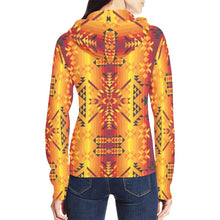 Load image into Gallery viewer, Desert Geo Yellow Red All Over Print Full Zip Hoodie for Women (Model H14) All Over Print Full Zip Hoodie for Women (H14) e-joyer 
