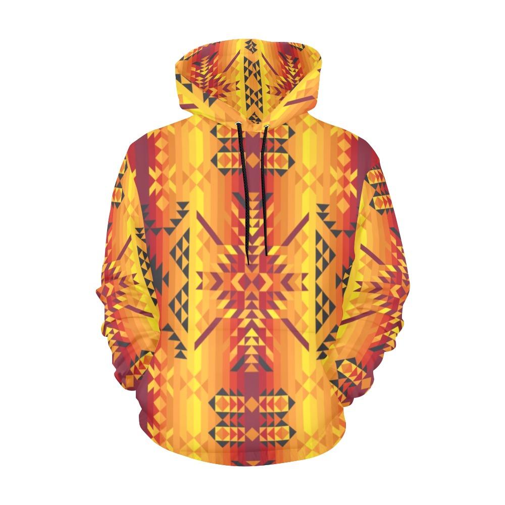 Desert Geo Yellow Red All Over Print Hoodie for Men (USA Size) (Model H13) All Over Print Hoodie for Men (H13) e-joyer 