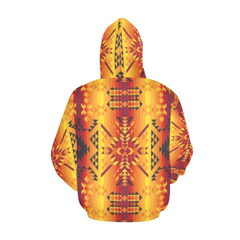 Desert Geo Yellow Red All Over Print Hoodie for Men (USA Size) (Model H13) All Over Print Hoodie for Men (H13) e-joyer 