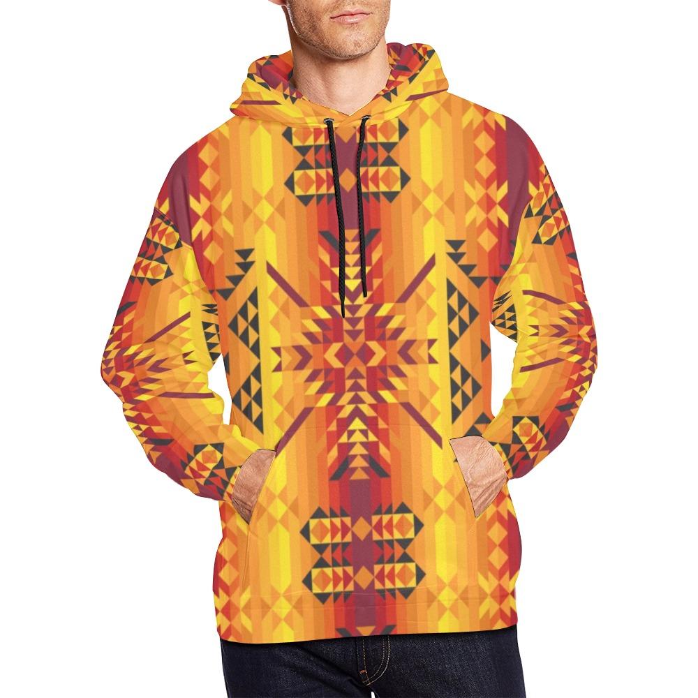 Desert Geo Yellow Red All Over Print Hoodie for Men (USA Size) (Model H13) All Over Print Hoodie for Men (H13) e-joyer 
