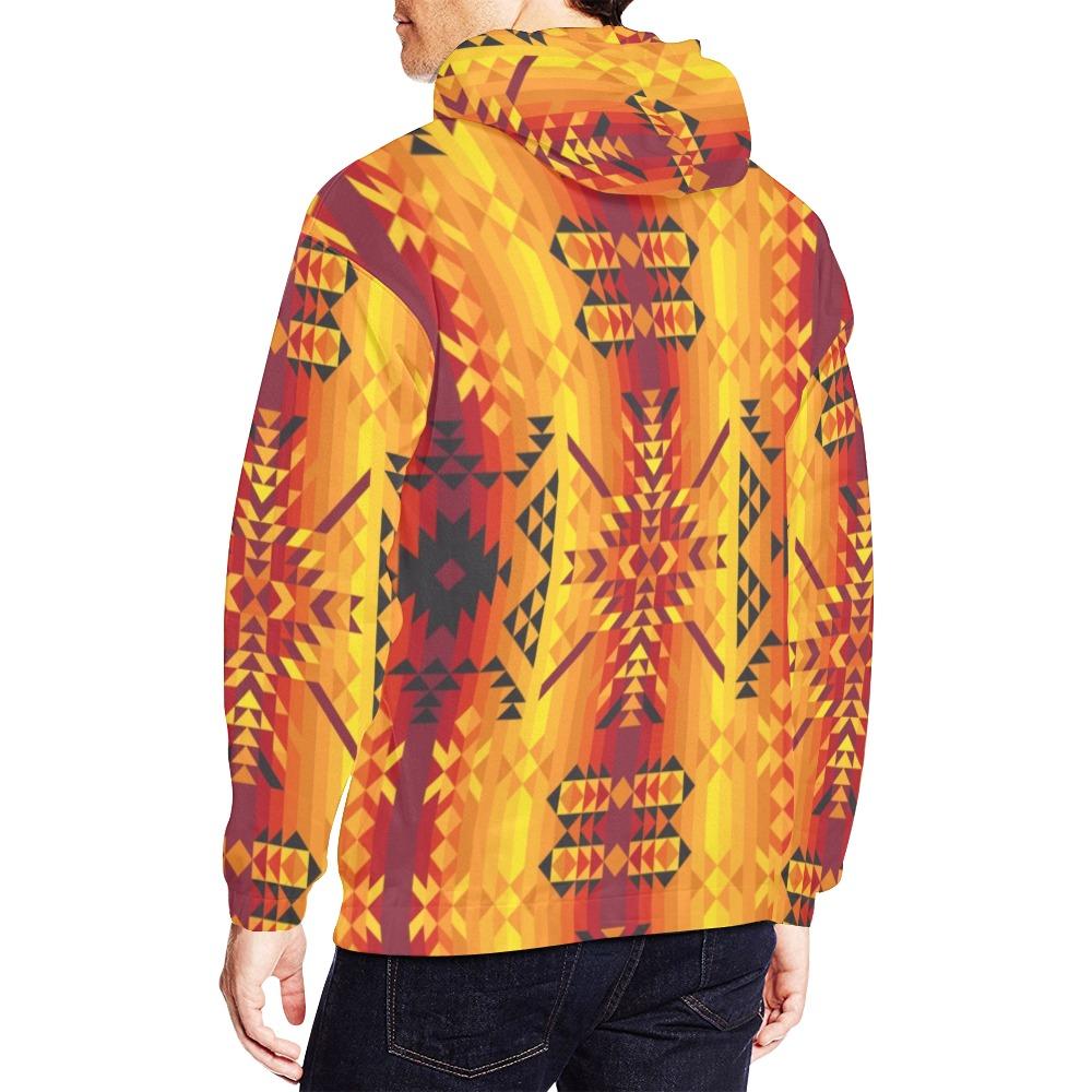Desert Geo Yellow Red All Over Print Hoodie for Men (USA Size) (Model H13) All Over Print Hoodie for Men (H13) e-joyer 