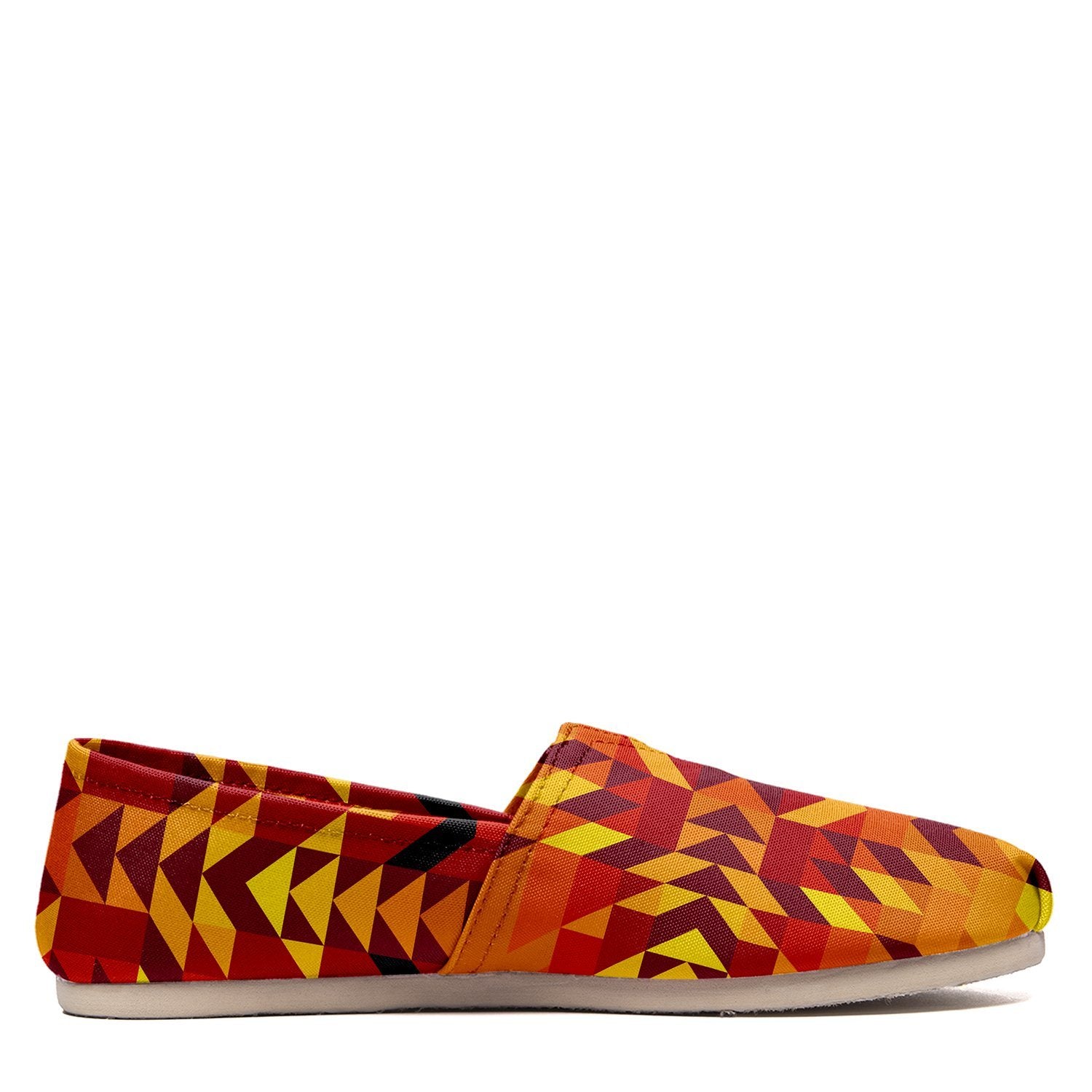 Desert Geo Yellow Red Casual Unisex Slip On Shoe Herman 