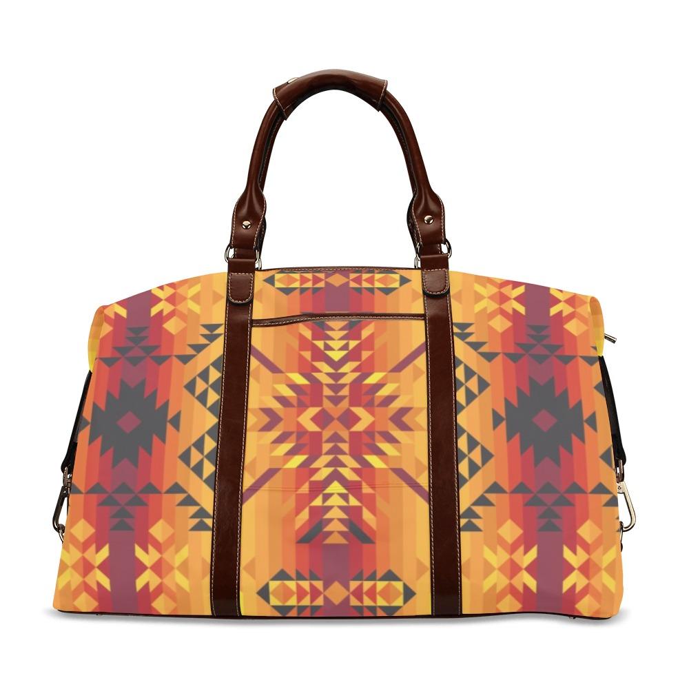 Desert Geo Yellow Red Classic Travel Bag (Model 1643) Remake Classic Travel Bags (1643) e-joyer 