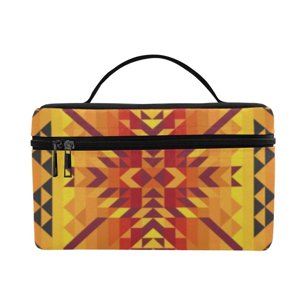 Desert Geo Yellow Red Cosmetic Bag/Large (Model 1658) Cosmetic Bag e-joyer 